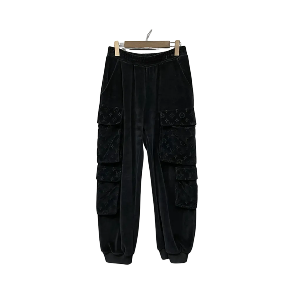 Louis Vuitton Velour Multi Pocket Cargo Pants "Noir"