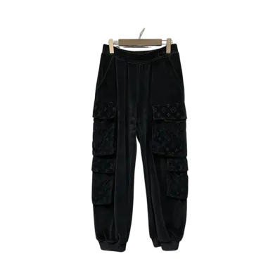 Louis Vuitton Velour Multi Pocket Cargo Pants "Noir"