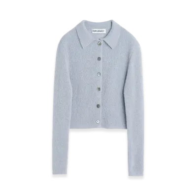 OUR LEGACY Women's Mazzy Polo "Livid Blue Fuzzy Alpaca"
