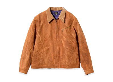 NEEDLES Zipped Work Jacket - Duck Canvas / Kakishibu Dye "Brown"