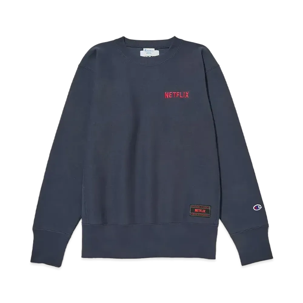 Netflix x V.A. x Champion Crewneck Sweat 014 "Navy"