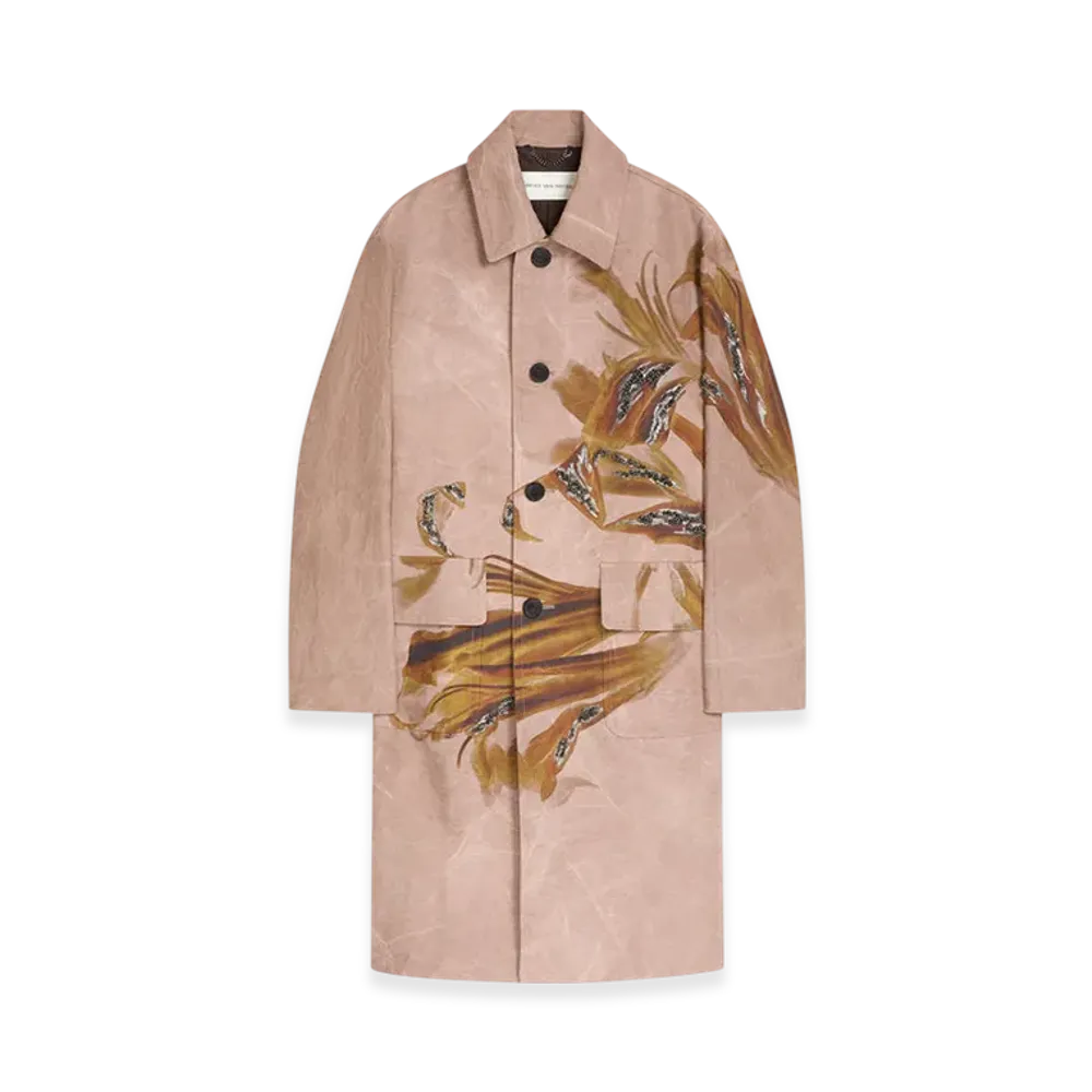 DRIES VAN NOTEN Embroidered Mac "Old rose"