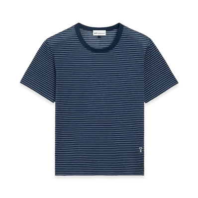 AMI PARIS Ami De Cur Striped T-Shirt "Blue"