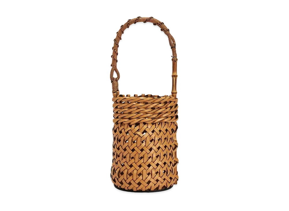 LOEWE Bucket Pin Bag In Calfskin "Light Caramel"