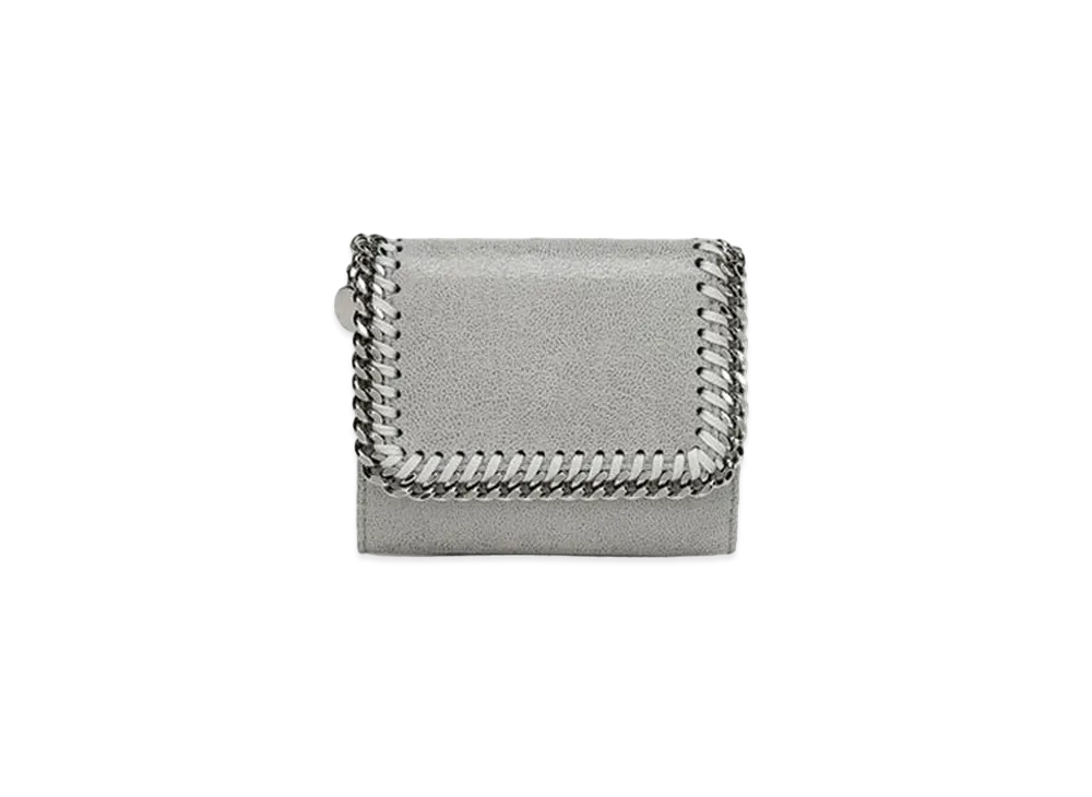 Stella McCartney Falabella Small Flap Wallet "Light Grey"