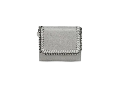Stella McCartney Falabella Small Flap Wallet "Light Grey"