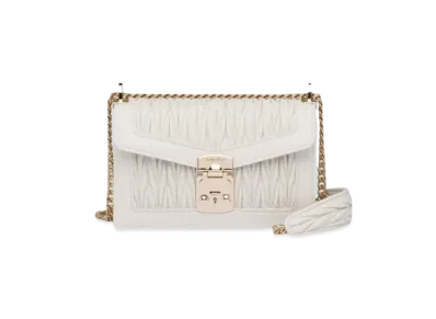 MIU MIU Miu Confidential Matelase Leather Bag "White"