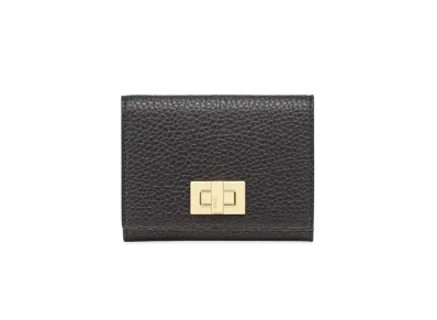 FENDI Business Card Case Leather Business Card Case "Black"