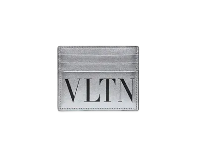 Valentino VLTN Card Case "Silver/Black"