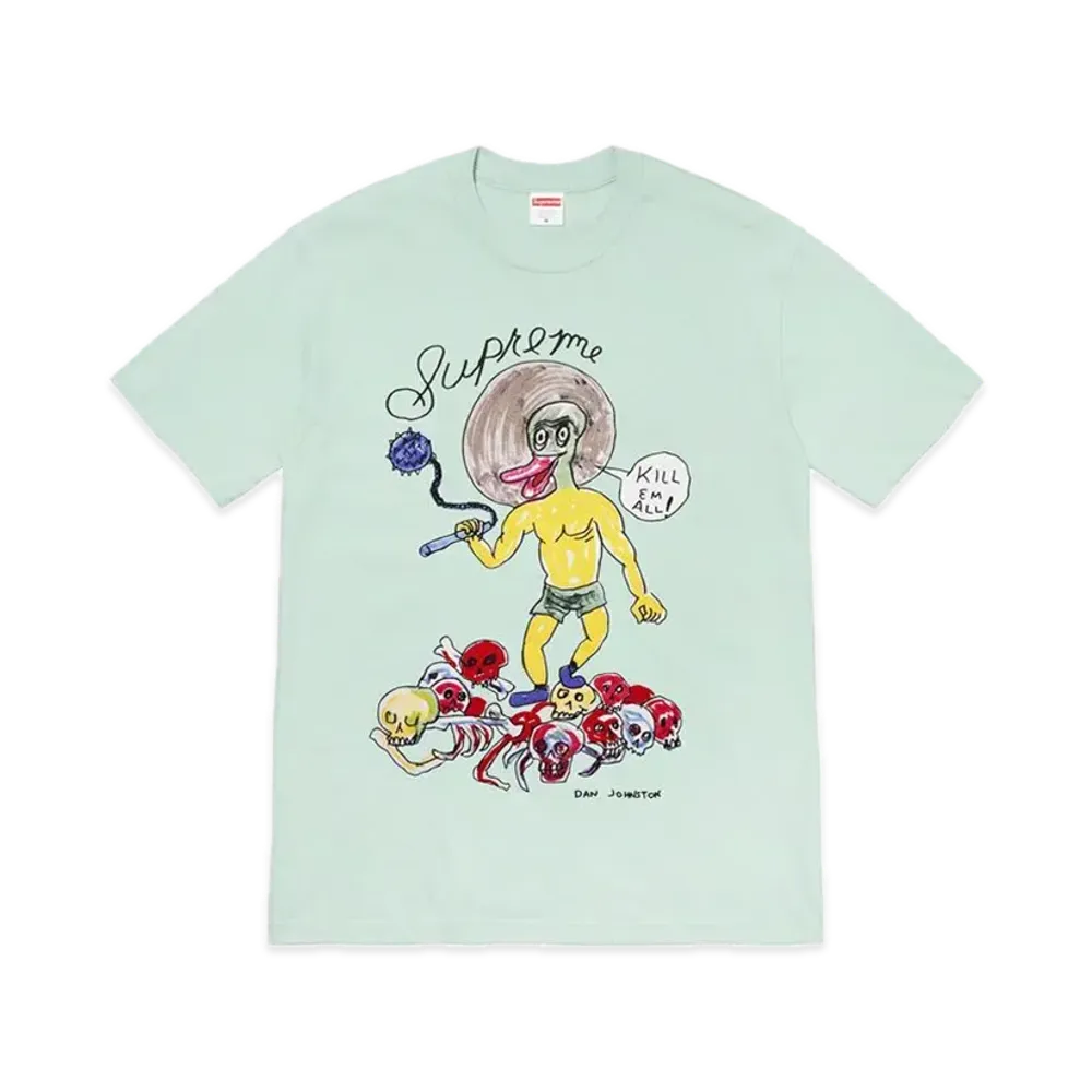 Supreme Daniel Johnston Kill Em All Tee "Light Teal"