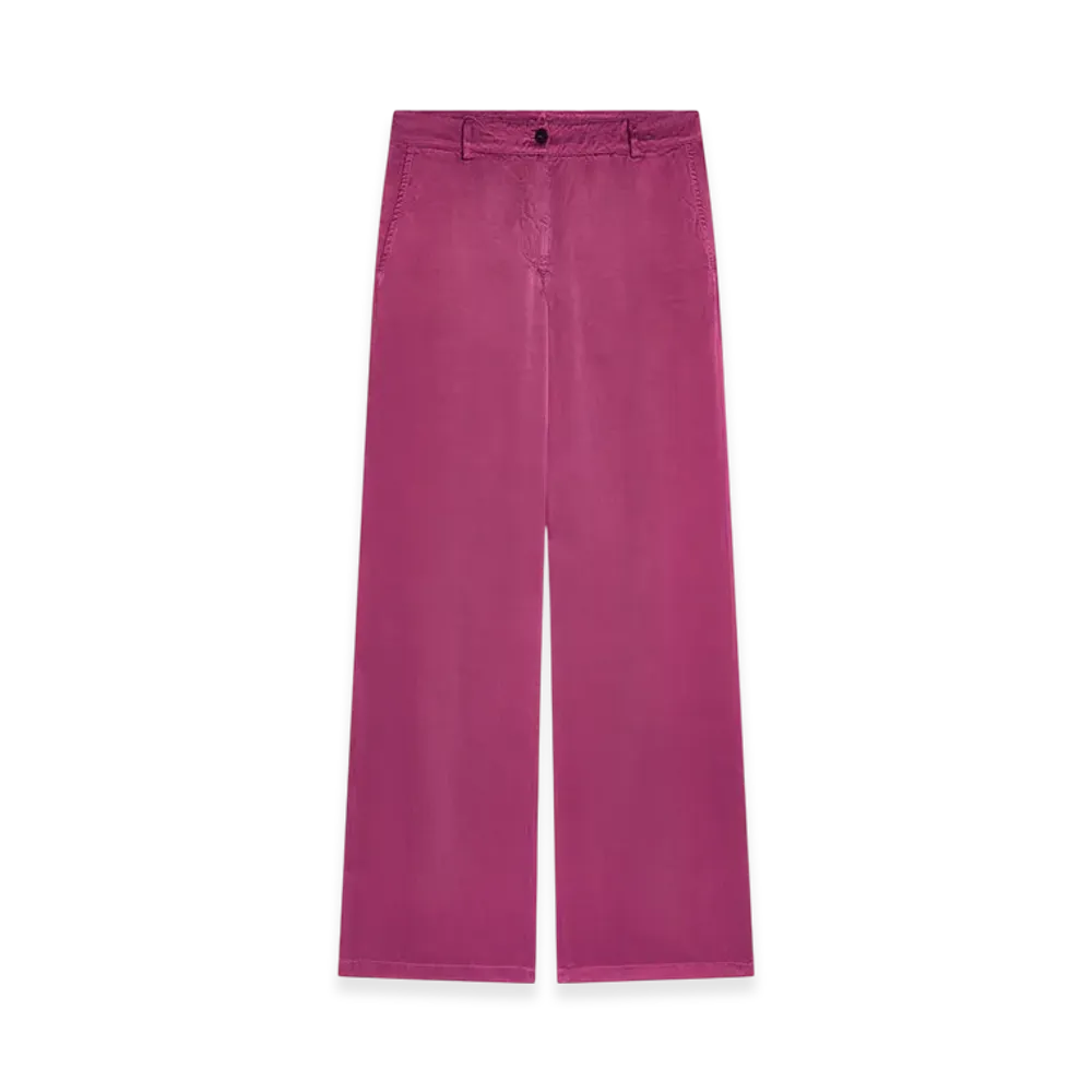 DRIES VAN NOTEN Women's Overdyed Pants "Raspberry"