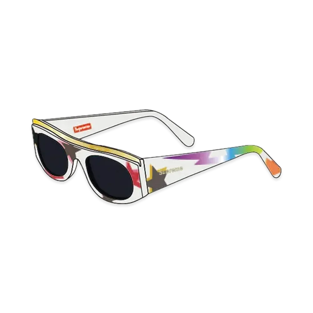 Supreme Goldtop Sunglasses "White"