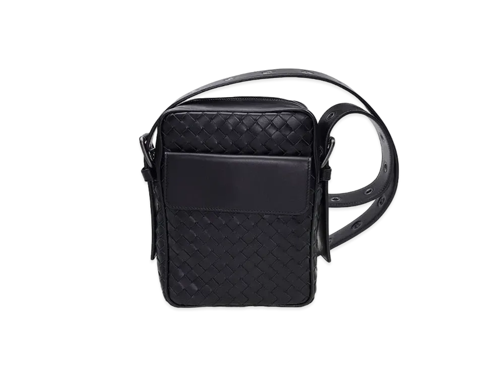 Bottega Veneta Lambskin Shoulder Bag "Black"