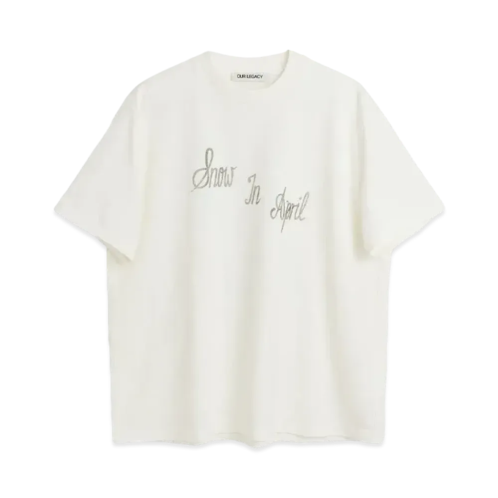 OUR LEGACY Box T-Shirt Ronja Print "White"