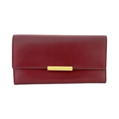 Bottega Veneta French Calf Continental Trifold Wallet "Bordeaux"