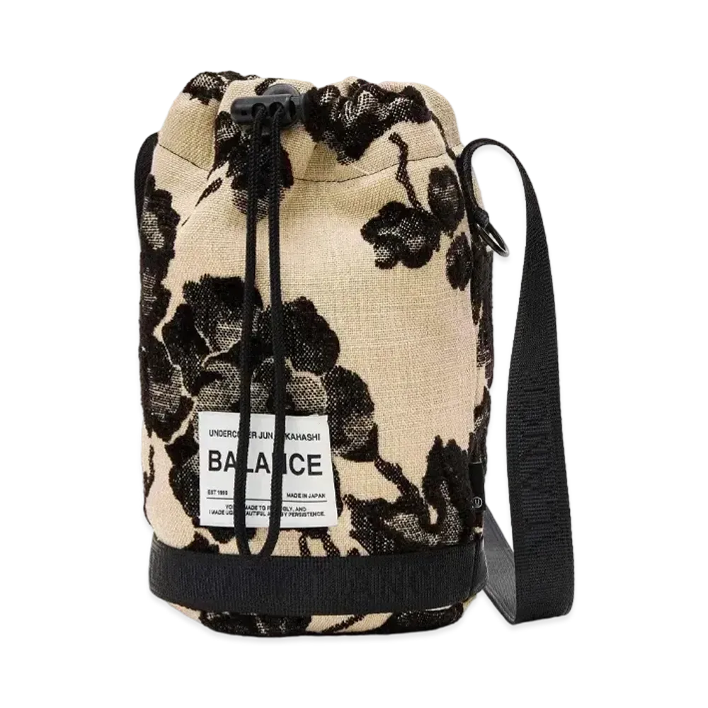 UNDERCOVER Velvet Woven Shoulder Drawstring Bag "Ivory Base"