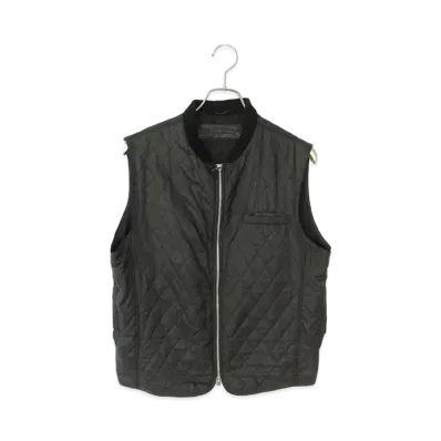 Chrome Hearts Papa Back Cross Patch Quilting Vest "Black"