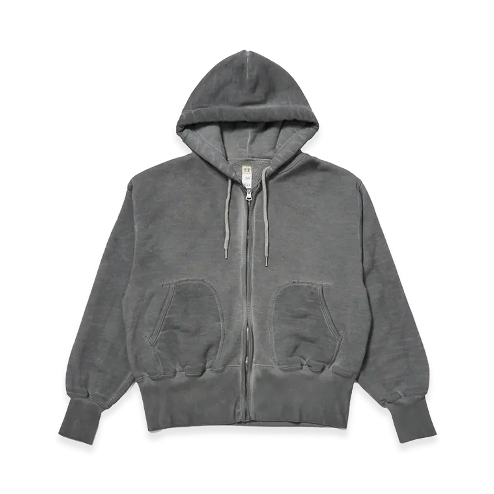 T.T Taiga Takahashi LOT.615 Full Zip Sweat Parka "Charcoal Dyed Gray"