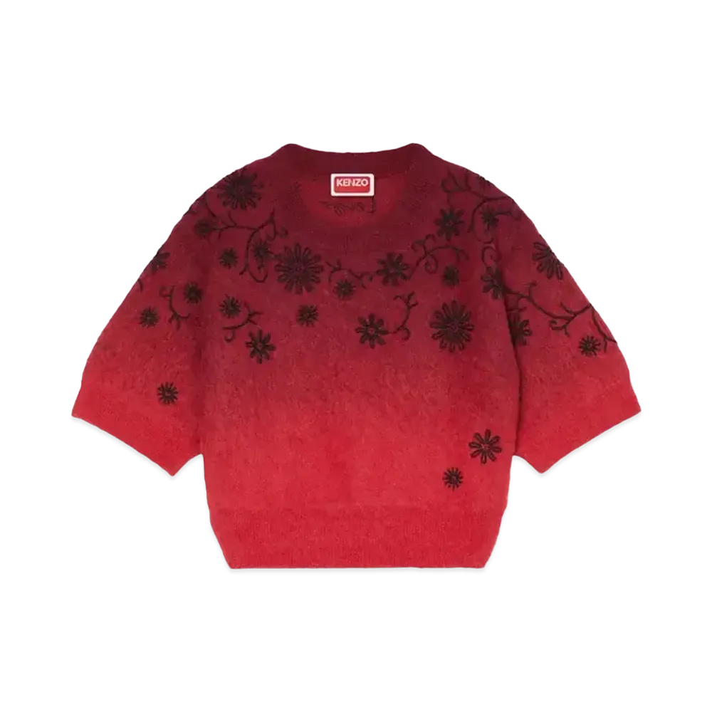 KENZO 'MARGUERITE' Embroidery Tops "Cherry"