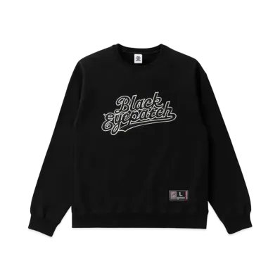 BlackEyePatch SCRIPT CREW SWEAT "Black"