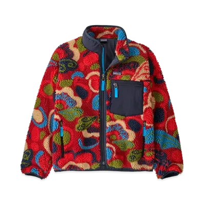 Patagonia Kids Retro-X Jacket "River River/Amanita Red"