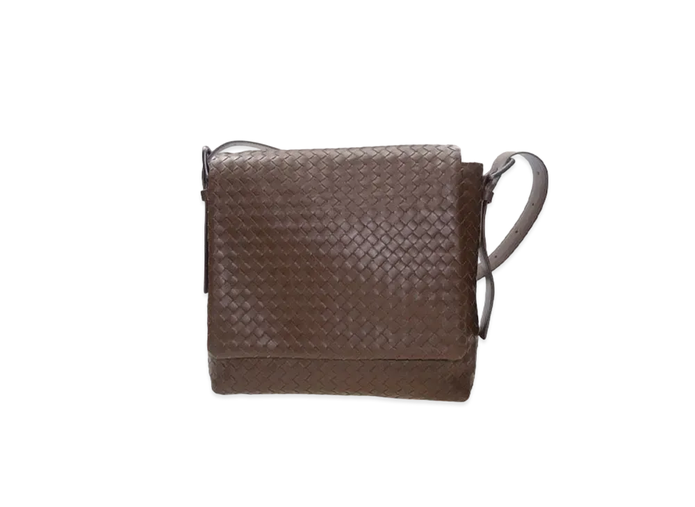 Bottega Veneta Lambskin Shoulder Bag "Brown"