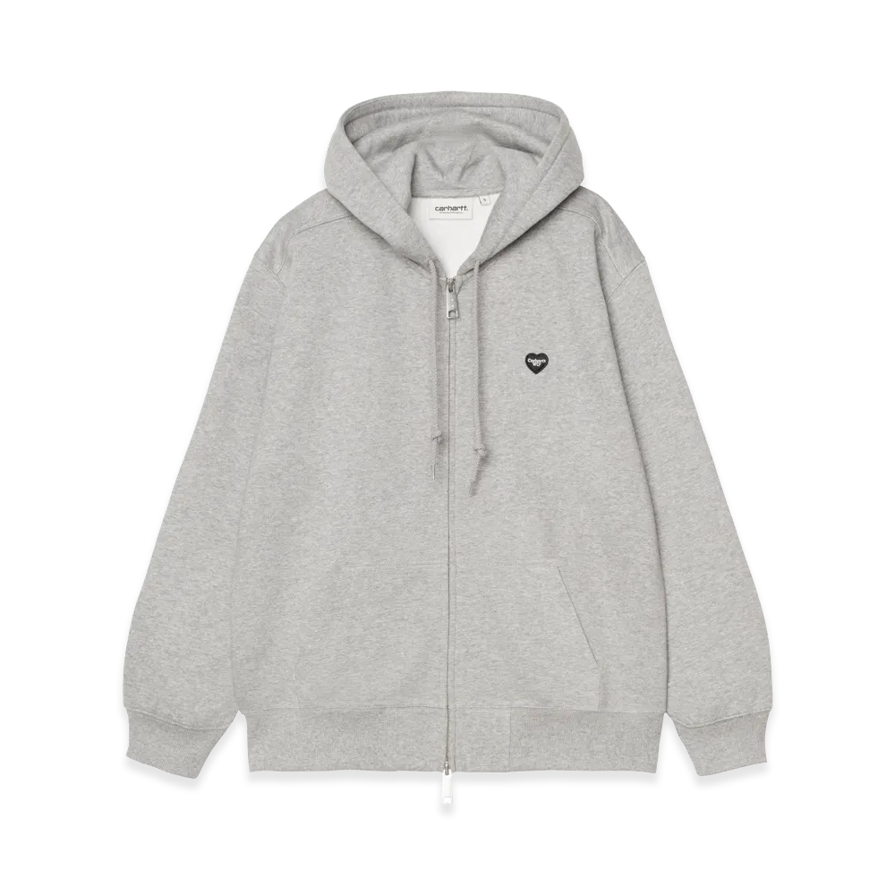 Carhartt WIP Women's Hooded Small Heart Patch Jacket "Grey Heather/Black"