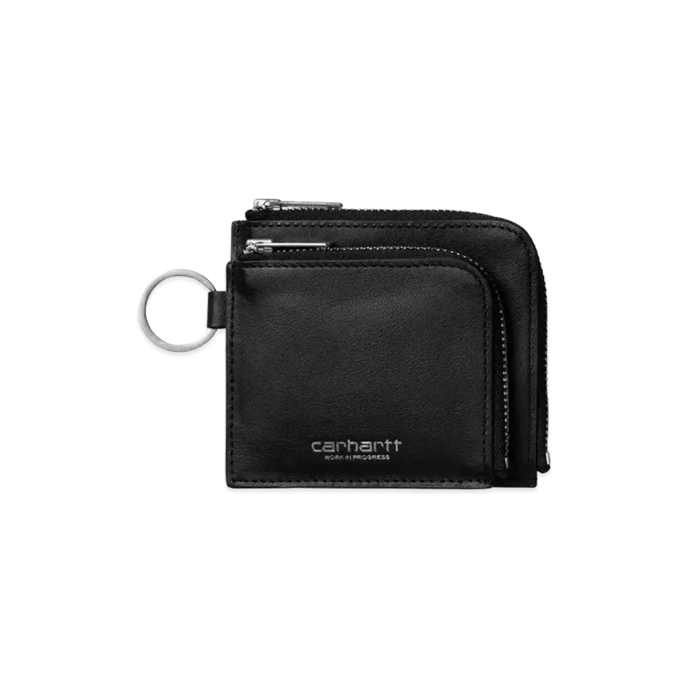 Carhartt WIP Double Vegas Zip Wallet "Black/Silver"