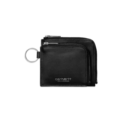 Carhartt WIP Double Vegas Zip Wallet "Black/Silver"