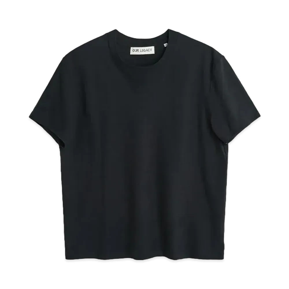 OUR LEGACY Hover T-Shirt Dry Crepe "Black"