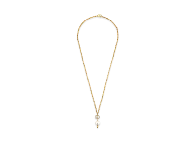 GUCCI Interlocking G Necklace With Pearl