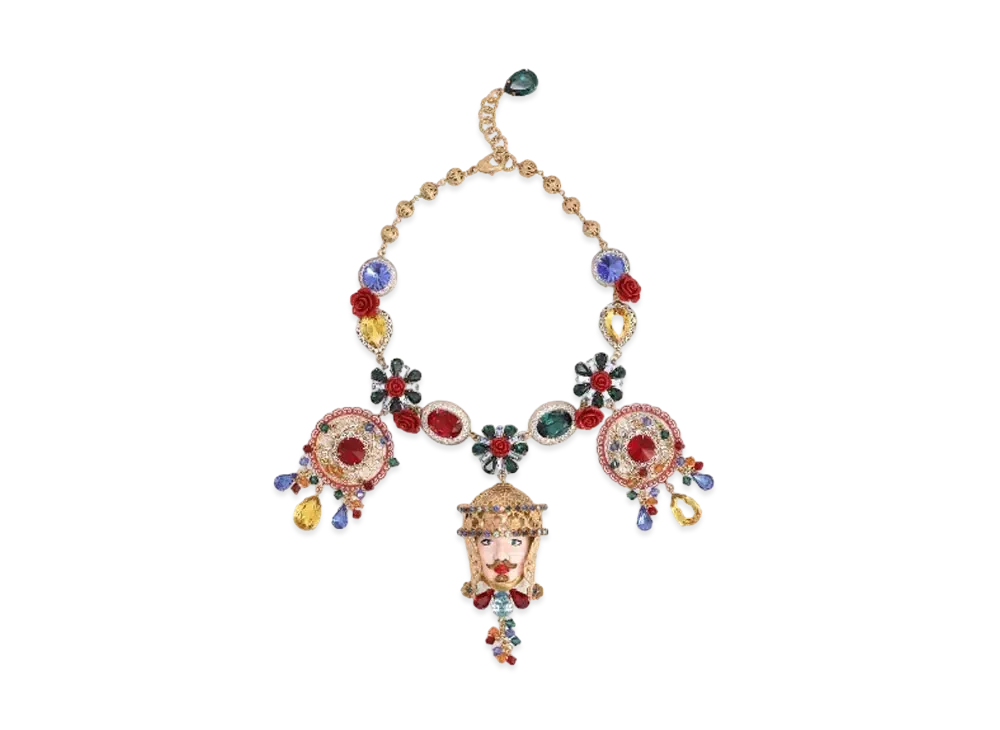 Dolce&Gabbana Necklace With Rhinestones And Decorative Accents "Multicolor"