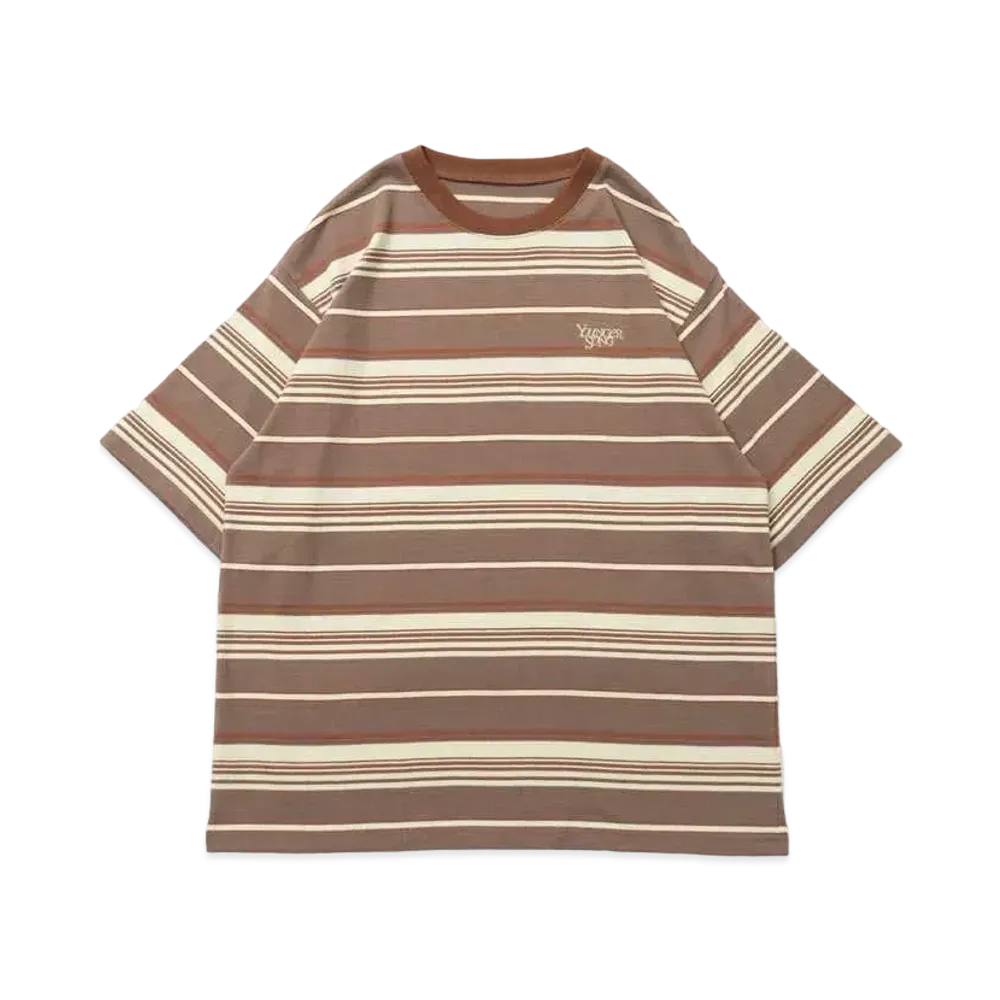 Younger Song multi border T "Brown"