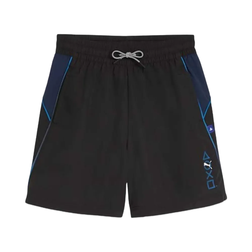 PUMA x PlayStation Kids Boys 6 Woven Shorts "Puma Black"