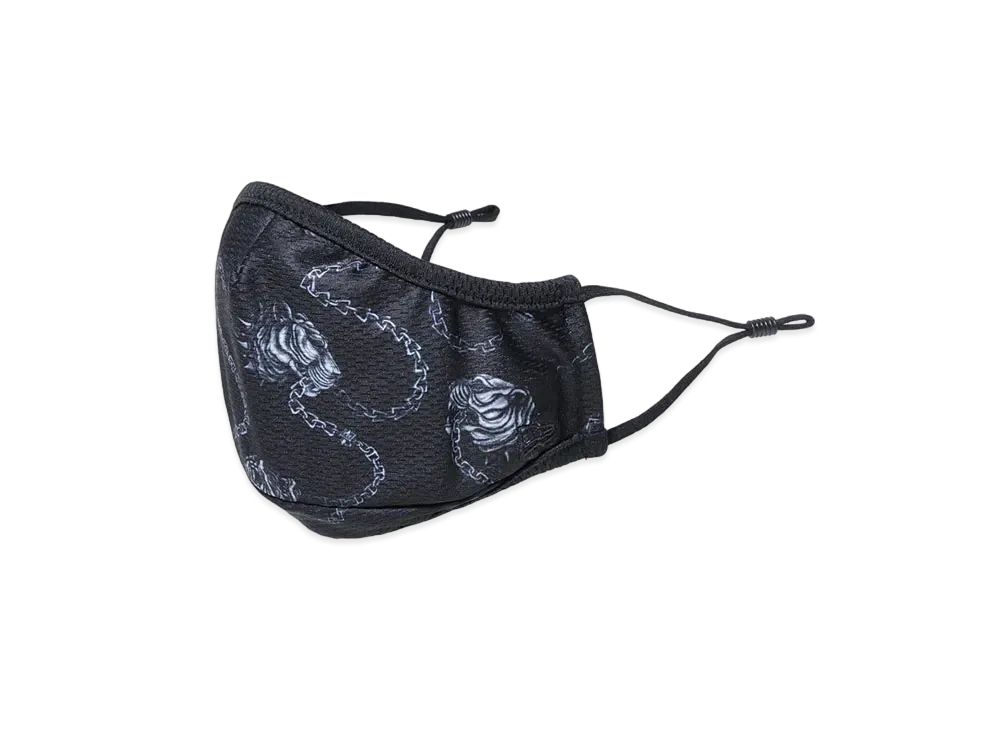 Yohji Yamamoto Pour Homme NEW ERA DOG&CHAIN PRINT FACE COVERING "Black"