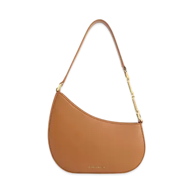 CHARLES & KEITH Asymmetric Shoulder Bag "Brown"