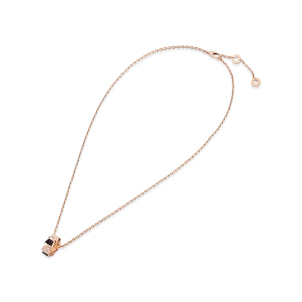 BVLGARI Serpenti Viper Necklace Onyx "Black/Pink Gold"