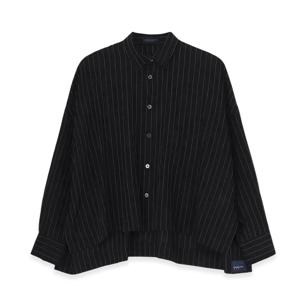 Yohji Yamamoto Stripe Big Blouse "Black/Grey"