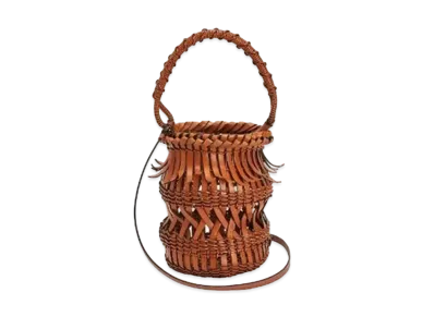 LOEWE Fringes Bucket Bag In Calfskin "Tan"