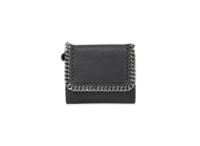 Stella McCartney Falabella Small Flap Wallet "Slate"