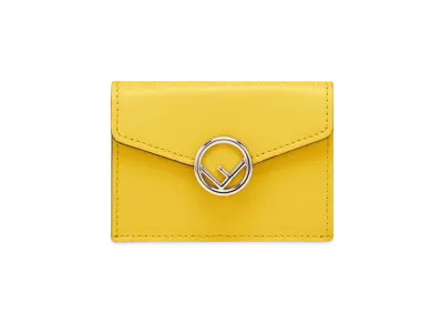 FENDI Micro Tri-Fold Wallet Leather "Yellow"