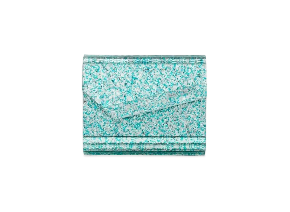 Jimmy Choo Micro Candy Halo Coarse Glitter Acrylic Mini Clutch Bag "Miami Mint"