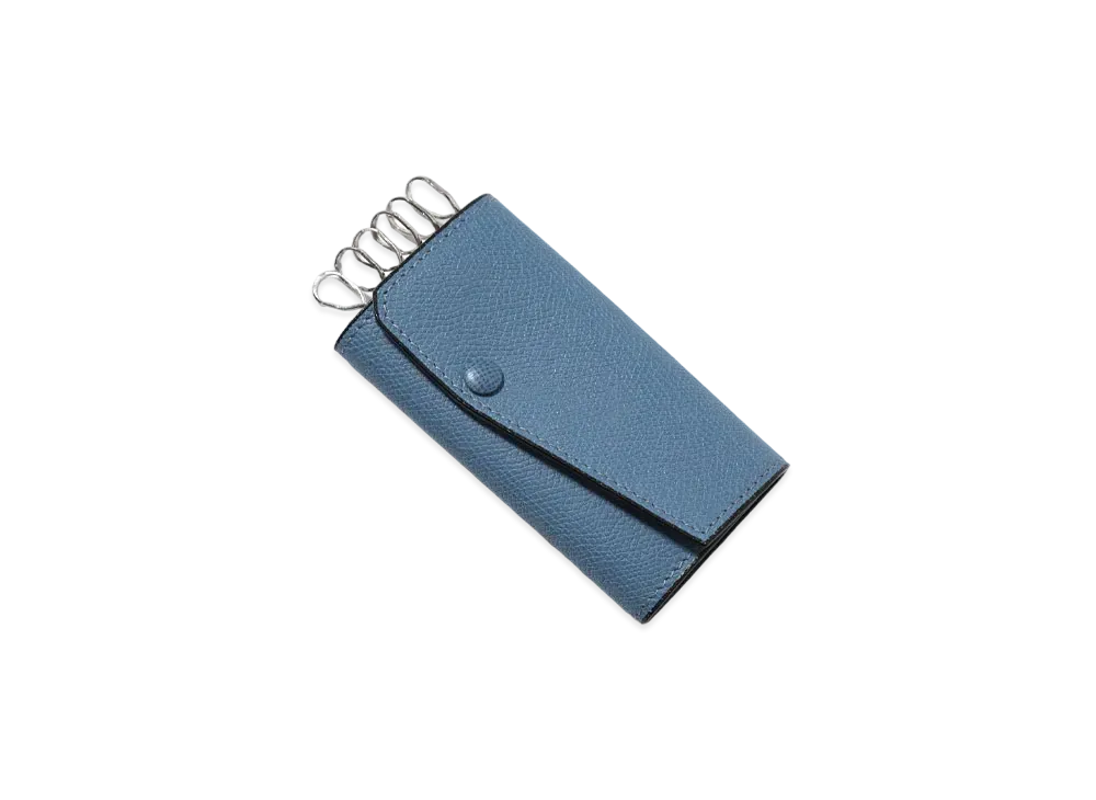 Valextra Key Holder 6 Hook "Cobalt Blue"