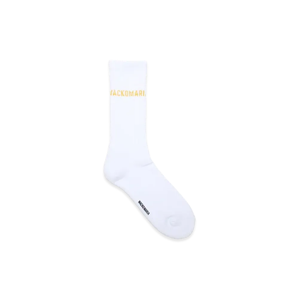 WACKO MARIA Sports Socks "White/Yellow"