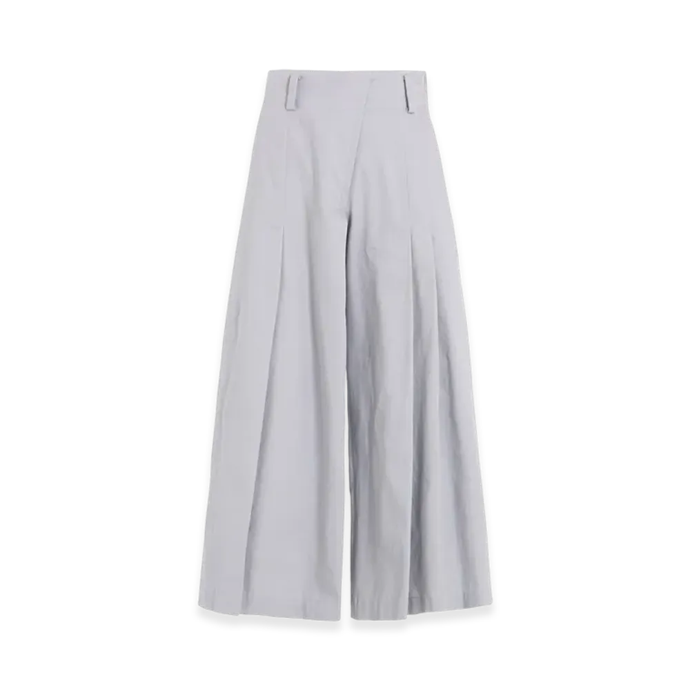 Y's Born Product Cotton Twill Random Tuck Pants "Light Grey"