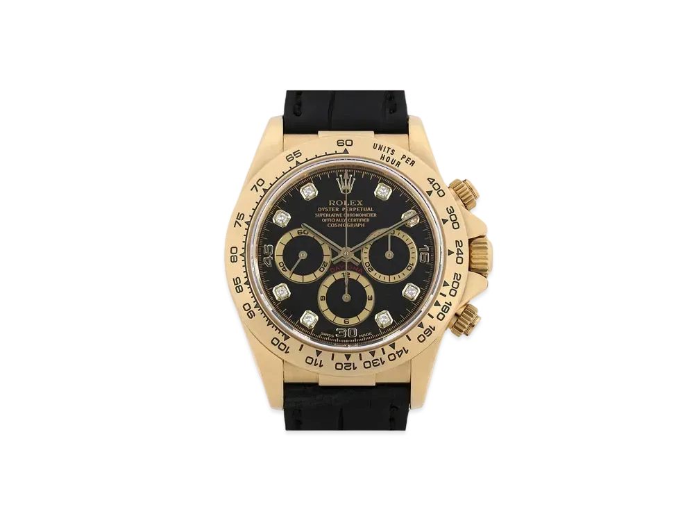 ROLEX Cosmograph Daytona 8P Diamonds "Black/Yellow Gold"