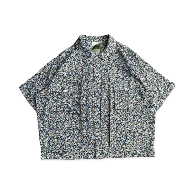 BALLSY.BROTHERS Florral&Leopard Retro Shirt "Black flower"