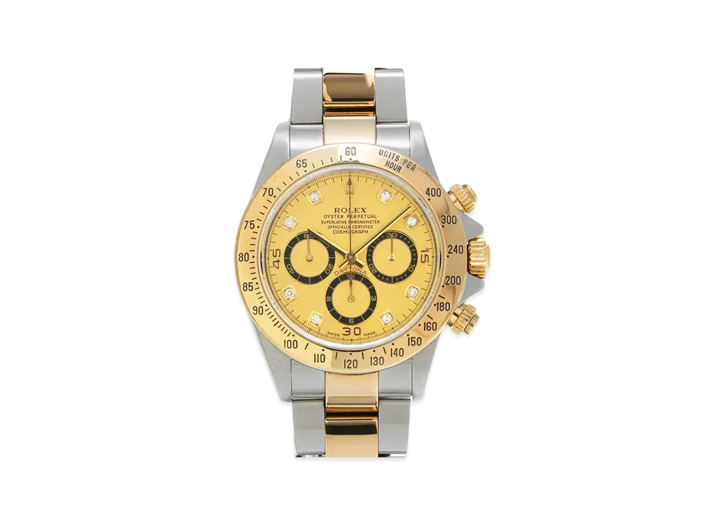 ROLEX Cosmograph Daytona 8P Diamonds "Champagne/Stainless Steel/Yellow Gold"