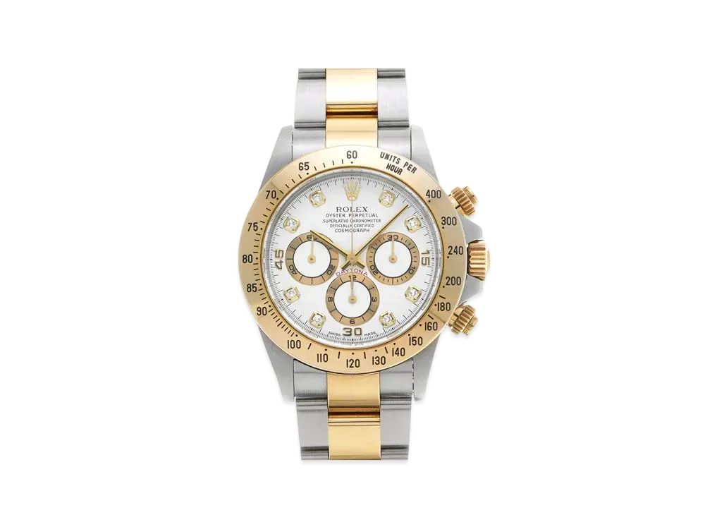 ROLEX Cosmograph Daytona 8P Diamonds "White/Stainless Steel/Yellow Gold"