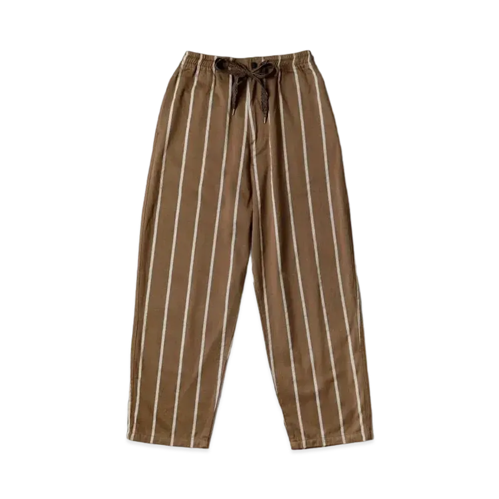 KAPITAL Fleece Lining Phillies Stripe Easy Pants "Brown"